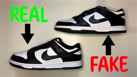 nike dunk low black white fake vs real|Nike Dunk Low Panda: REAL vs FAKE (Expert Tutorial) .